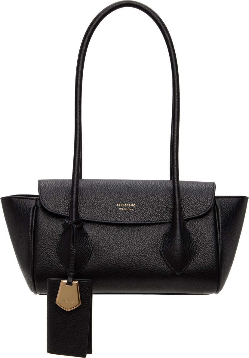 Tygpåse FERRAGAMO Ferragamo East-West S Tote Bag Svart | 773169