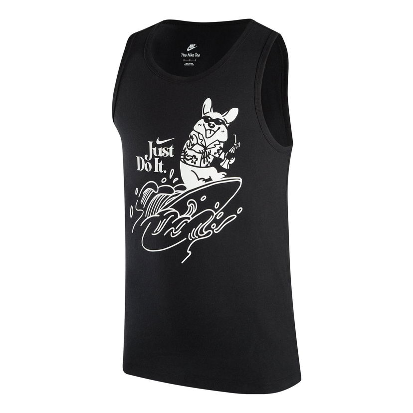 Linne Nike Graphic Print Tank Top Svart | FV1280-010