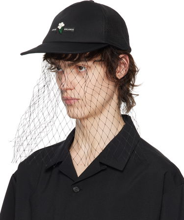 Keps UNDERCOVER UNDERCOVER Beaded Appliqué Baseball Cap with Veil Svart | UC1E4H04, 3