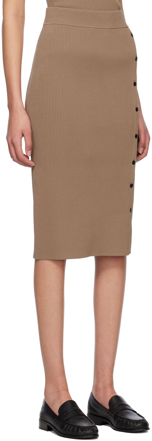 Kjol rag & bone Asher Midi Buttoned Ribbed Skirt Brun | WAS23S026YL26, 1