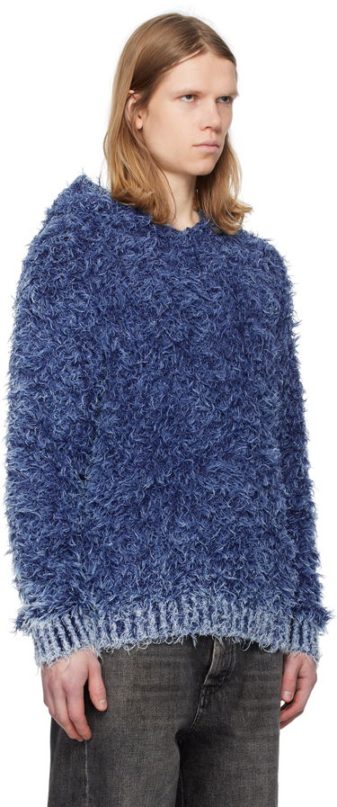 Sweater Diesel K-Dave Fuzzy Hoodie Blå | A16568-0KNAE-8ATS, 1
