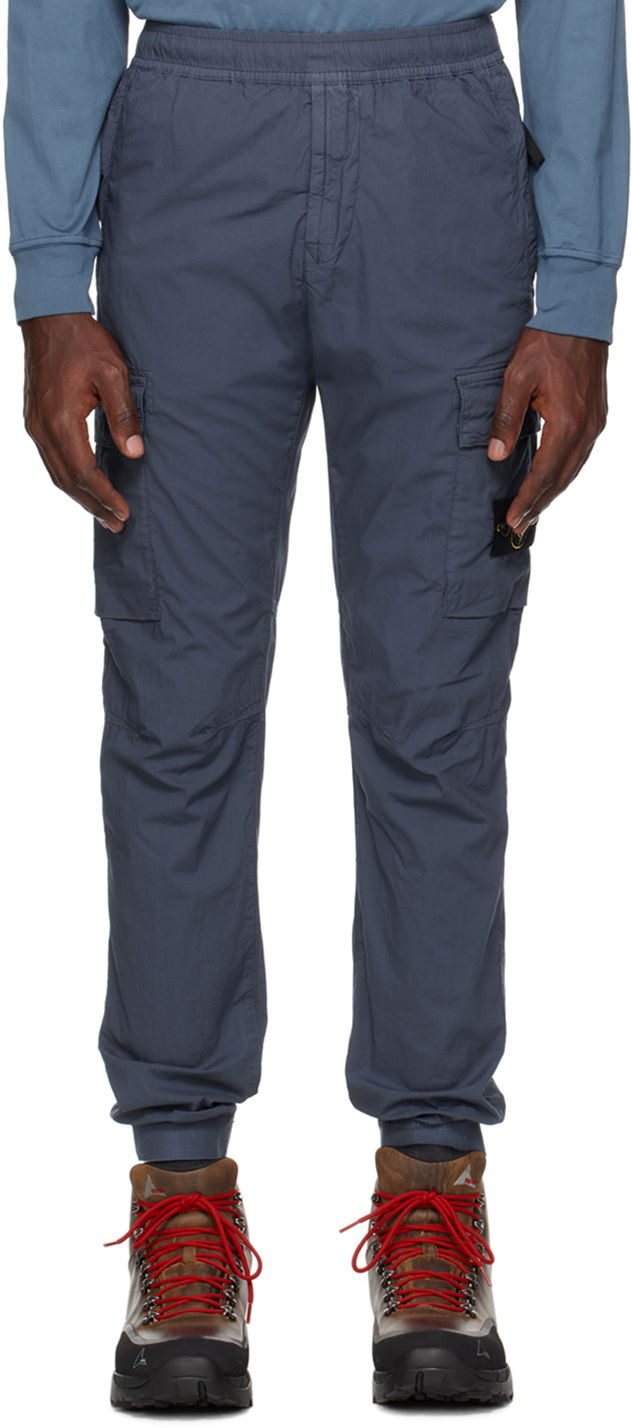 Cargo byxor Stone Island Regular-Fit Cargo Pants Blå | 801531303, 0
