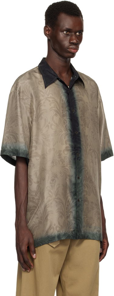 Skjorta Dries Van Noten Dries Van Noten Silk Dip Dye Shirt Orange | 251-020700-1201, 4