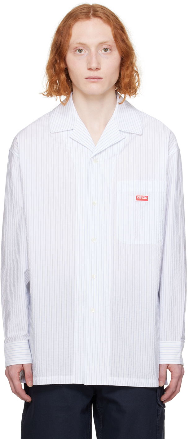 Skjorta KENZO Paris Crinkled Shirt Vit | FE55CH5249LD