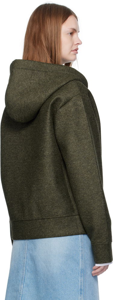 Sweatshirt A.P.C. A.P.C. Alvin Wool Zip-Up Hoodie Grön | PSAFU-M27993, 2