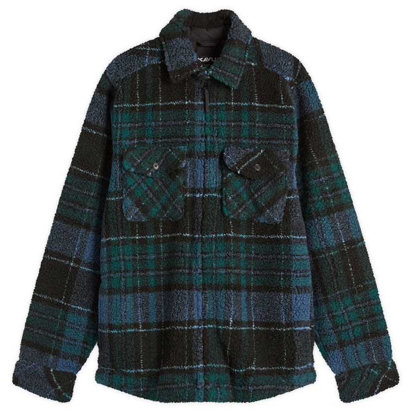 Jacka KAVU McCord Creek Fleece Overshirt Blå | 5260-2735