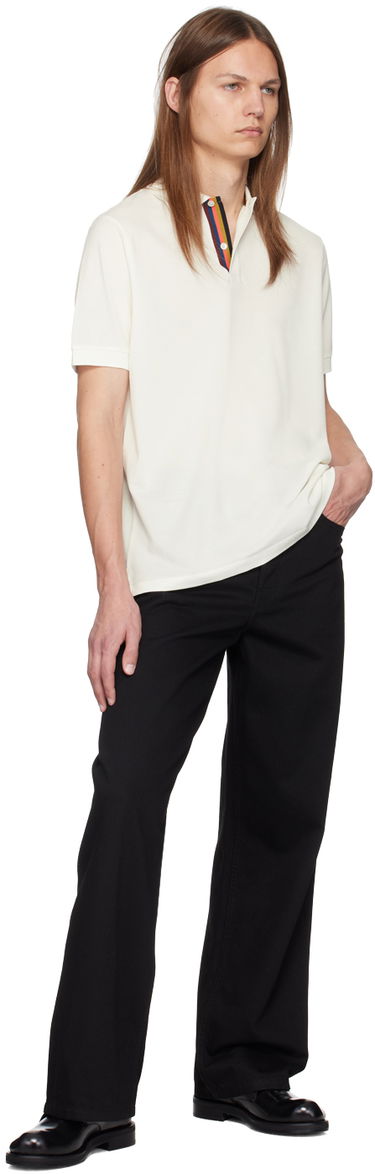 Polotröja Paul Smith Paul Smith Artist Stripe Placket Polo Vit | M1R-698PP-L00086-01, 3