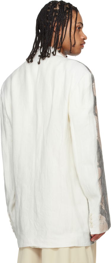 Jacka Dries Van Noten Dries Van Noten Hand Printed Blazer Grå | 251-020410-1537, 2