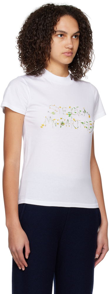 T-shirt Stella McCartney Stella McCartney Dandelion Graphic T-Shirt Vit | 6J00723SPX10, 1