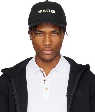 Keps Moncler Moncler Embroidered Logo Gabardine Baseball Cap Svart | K10913B0005404863, 0