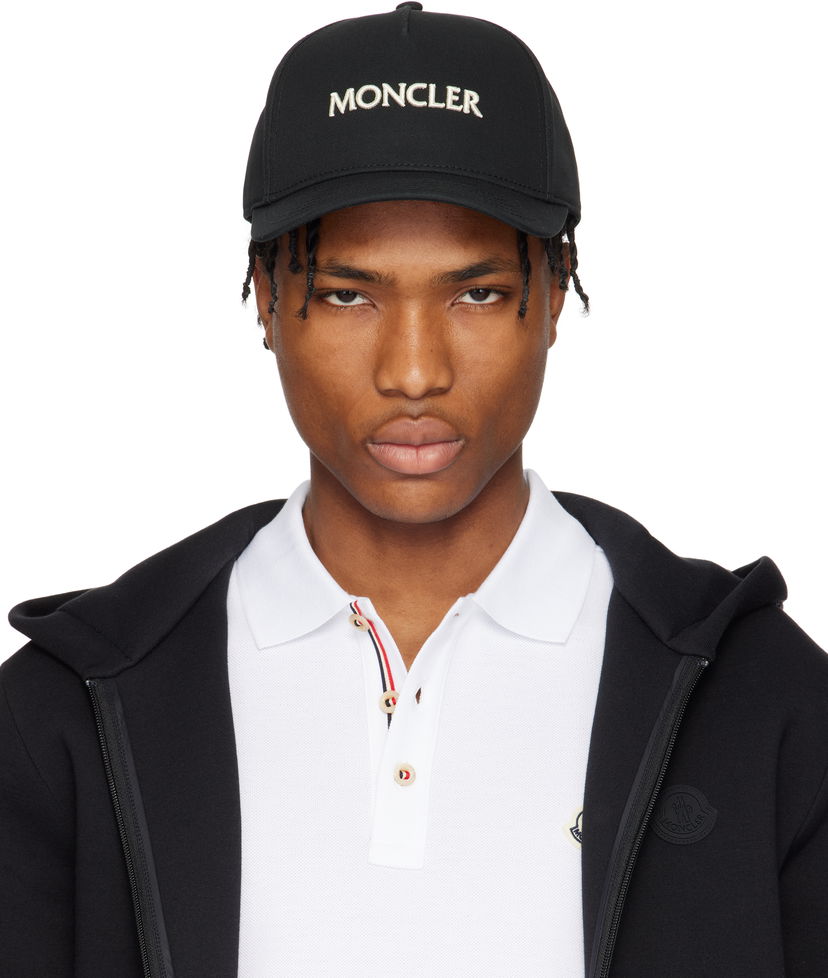 Keps Moncler Moncler Embroidered Logo Gabardine Baseball Cap Svart | K10913B0005404863