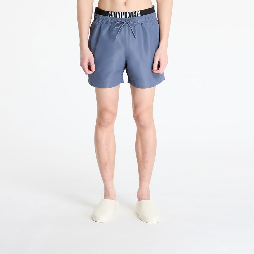 Badkläder CALVIN KLEIN Calvin Klein Jeans Medium Double WB Boardshorts Blå | KM0KM01093 PCP