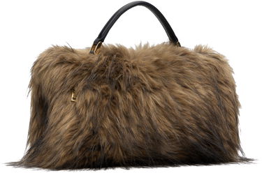 Handväska sacai Faux-Fur Muff Bag Brun | 25-08255, 2