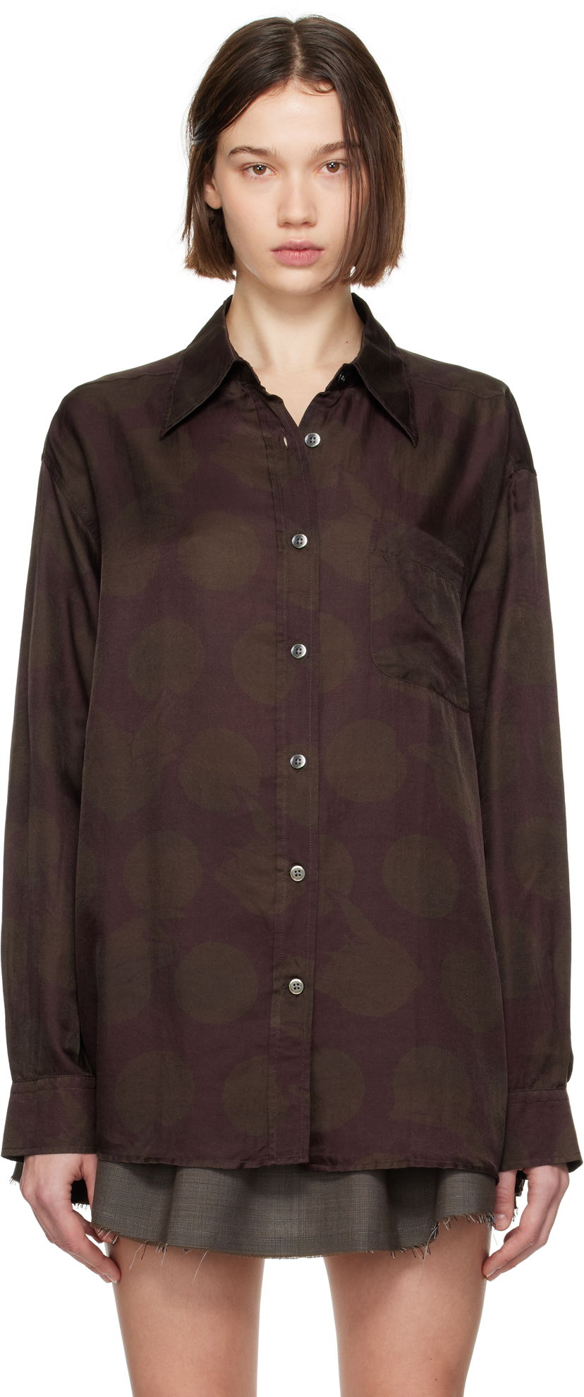 Skjorta OUR LEGACY Our Legacy Favourite Printed Shirt Brun | W4242FD
