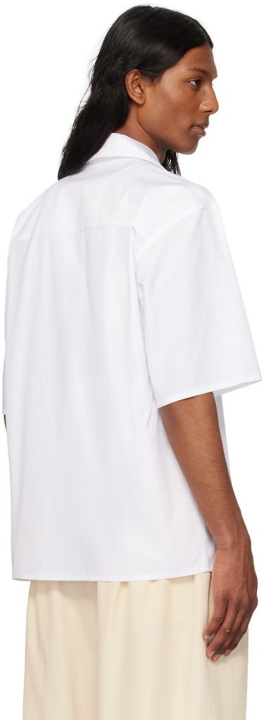 Skjorta Marni Marni Dante Patch Poplin Bowling Shirt Vit | CUMU0213X2 USCX66, 2