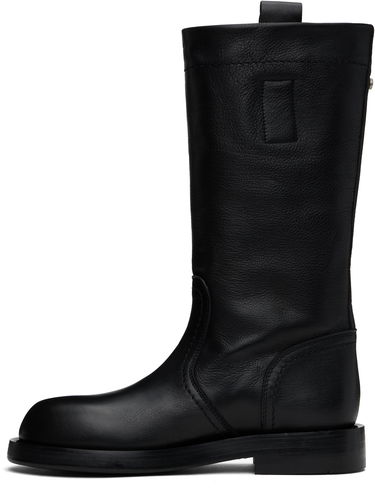 Kläder Ann Demeulemeester Ann Demeulemeester Bente Leather Boots Svart | 2510-W-C32-LT157-099, 2