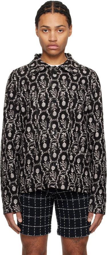 Jacka Anna Sui Anna Sui Sleeping Beauty Embroidered Faux-Suede Jacket Svart | M1125A31, 0
