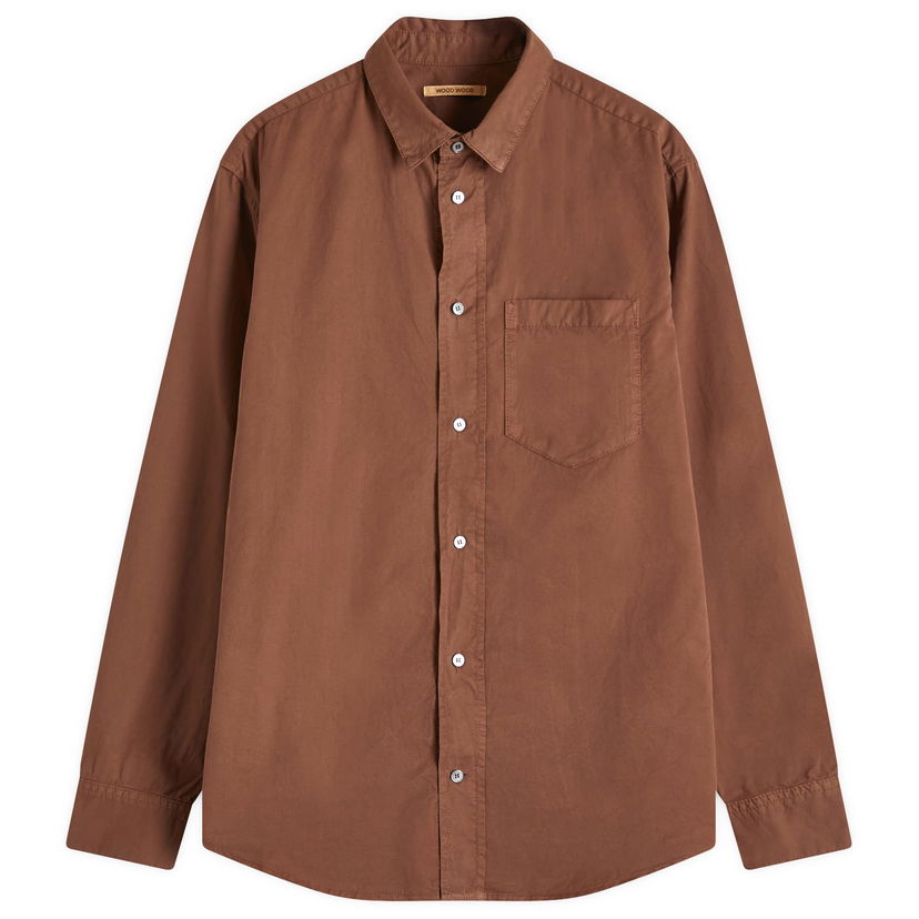 Skjorta WOOD WOOD Shirt Long Sleeve Nico Brun | 30250225-2546