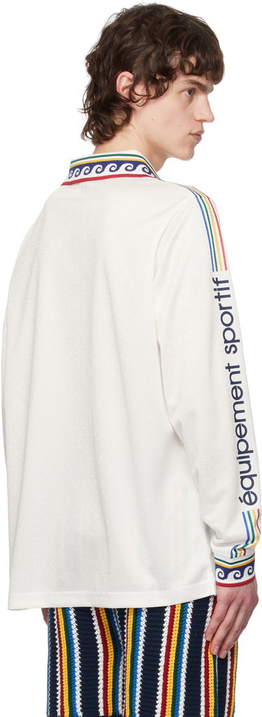 Polotröja Casablanca Casablanca Long Sleeve Football Shirt Vit | MPS25-JTP-301-01, 3