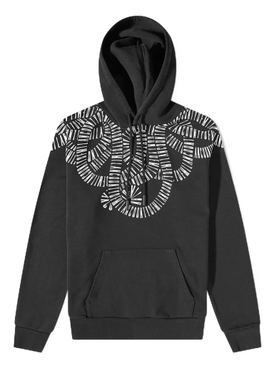 Sweatshirt Marcelo Burlon Snake Wings Regular Hoody Svart | CMBB007C99FLE0031001