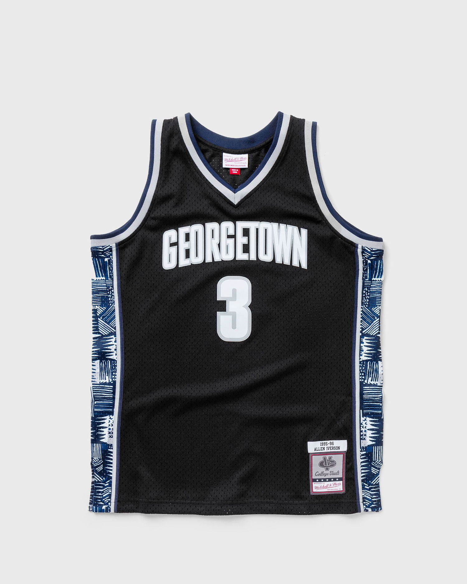 Jersey Mitchell & Ness Mitchell & Ness Georgetown Hoyas 1995 Allen Iverson #3 Swingman Jersey Svart | SMJY4212-GTW95AIVBLCK, 0