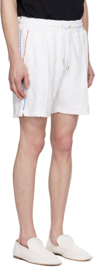 Shorts Casablanca Casablanca Monogram Jacquard Towelling Shorts Vit | MPF25-JTR-271-01, 1