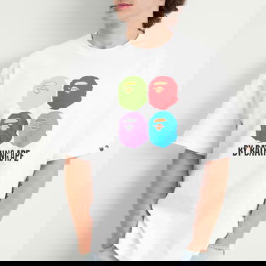 T-shirt BAPE Multi Ape Head T-Shirt Vit | 001TEL801318M-WHT, 5