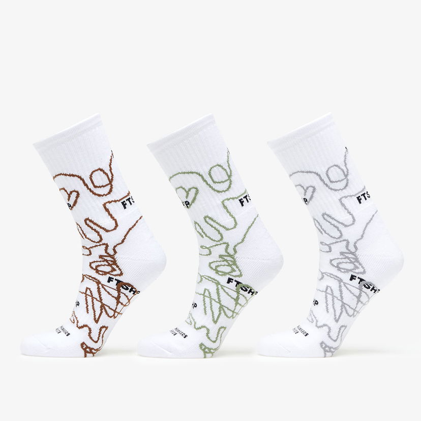 Strumpor Footshop The Bubble Socks 3-Pack Vit | FTSHP_317