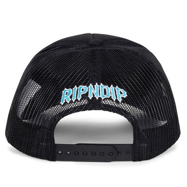 Hatt RIPNDIP Rip N Dip Skull And Bones Trucker Hat Svart | RNDSUM25223, 1