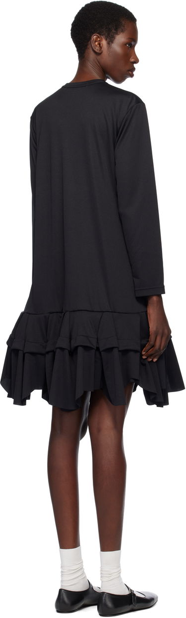 Klä Comme des Garçons Comme des Garçons Midi Dress with Ruffles Svart | RO-T009-051-1, 2