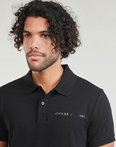 Polotröja GUESS NOLAN SS POLO Svart | M4RP6-KBL51-JBLK, 4