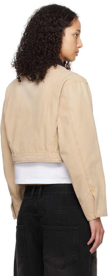 Jacka We11done We11done Distressed Cropped Jacket Beige | WD-DJ0-24-309-W-BG, 2