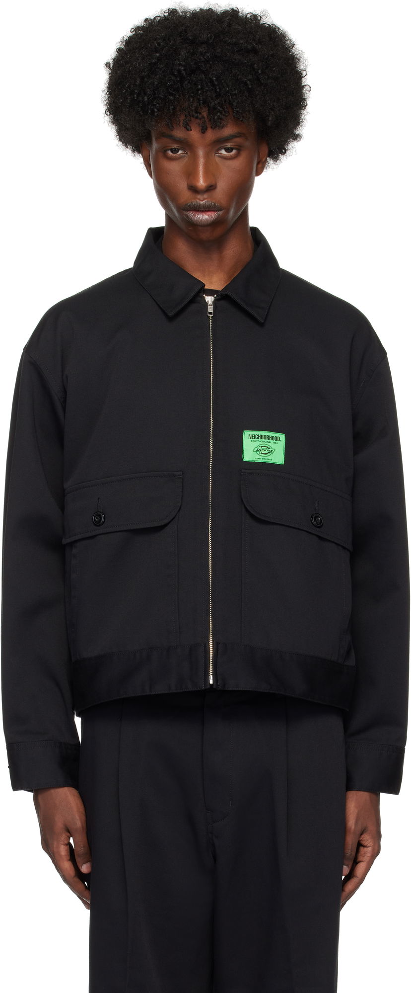 Jacka Neighborhood Edition Zip Work Jacket Svart | 242VFDKN-JKM01
