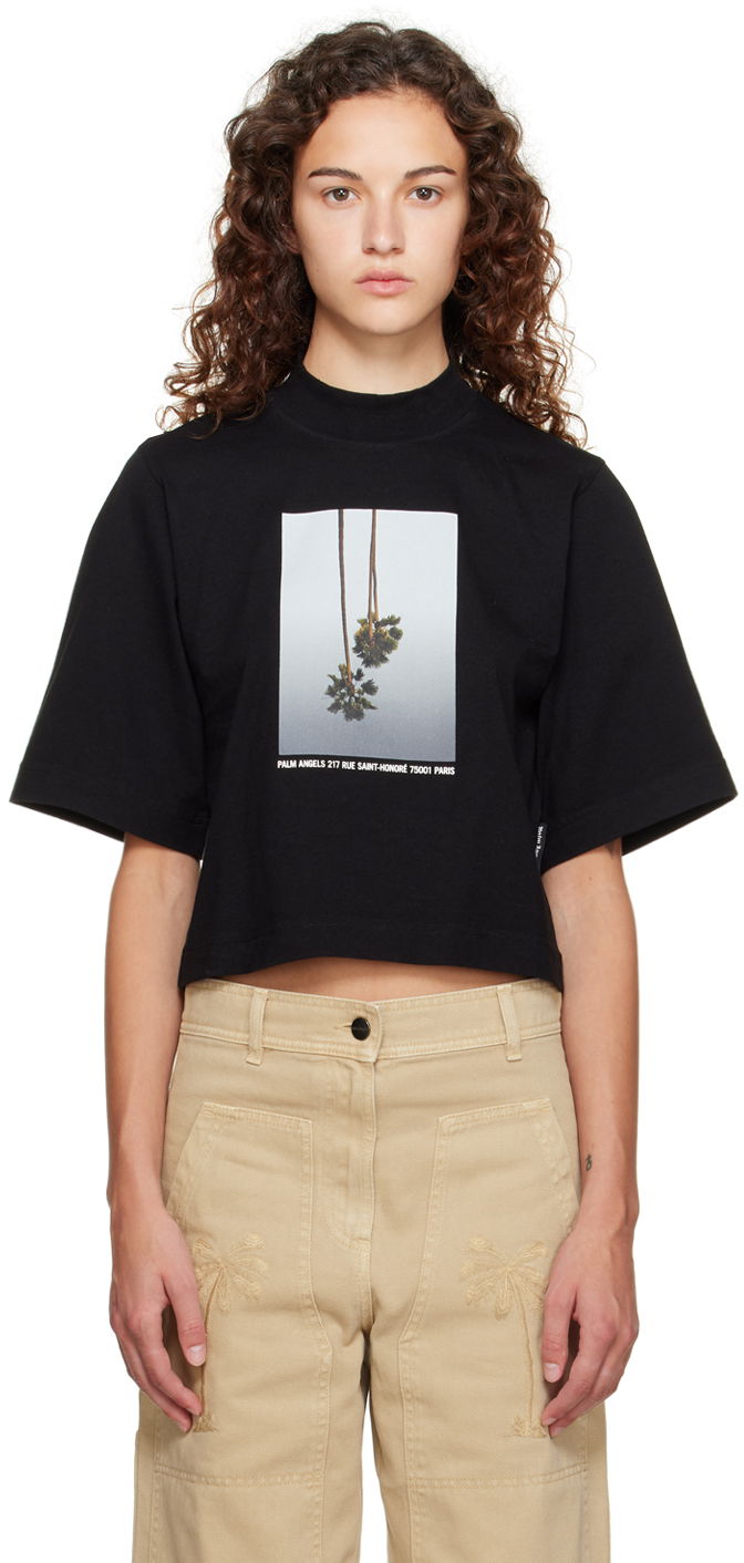 T-shirt Palm Angels Black Mirage Svart | PWAA020E23JER0011005