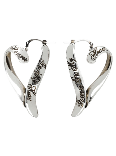 Tillbehör Acne Studios Silver Heart Hoop Earrings Grå | C50393-