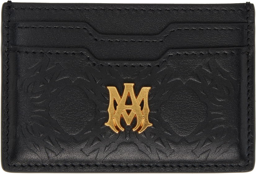 Plånbok AMIRI 'MA' Quad Leather Card Holder Svart | AMACCO1014