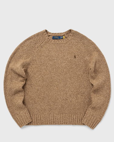 Sweater Polo by Ralph Lauren Knitted Raglan Crew Neck Pullover Beige | 710982142002, 1