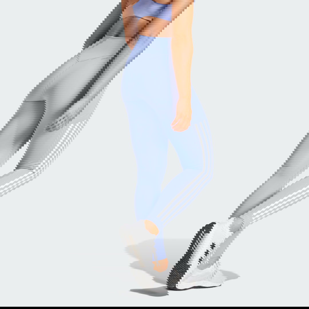 Damasker adidas Performance Optime 3-Stripes Full-Length Leggings Purpur | IZ2718, 1