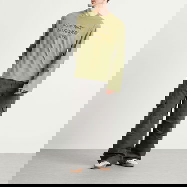 T-shirt Acne Studios Edden U 1996 Long Sleeve T-Shirt, Size X-Small Grön | CL0197-AB7, 4