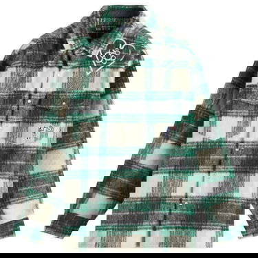 Skjorta BILLIONAIRE BOYS CLUB Heart & Mind Check Overshirt Grön | B25127-GRN, 1