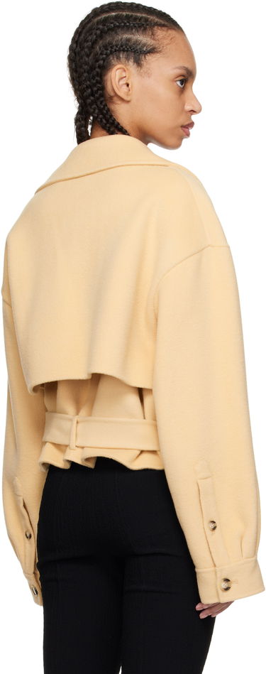 Jacka Nanushka Nanushka Ticia Fringed Double Wool Jacket Beige | NW25RSJK10005, 2