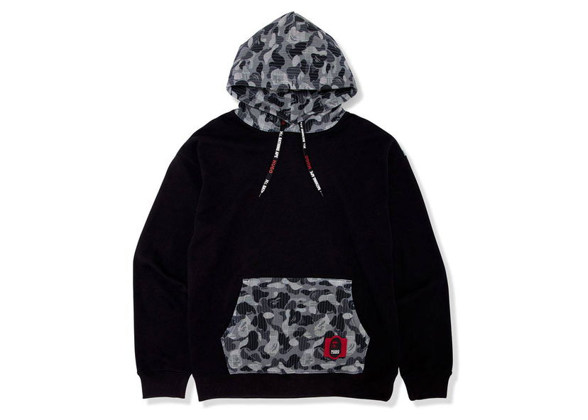 Sweatshirt BAPE BAPE x Hugo Camo Pullover Hoodie Black Svart | 7I23-114-901