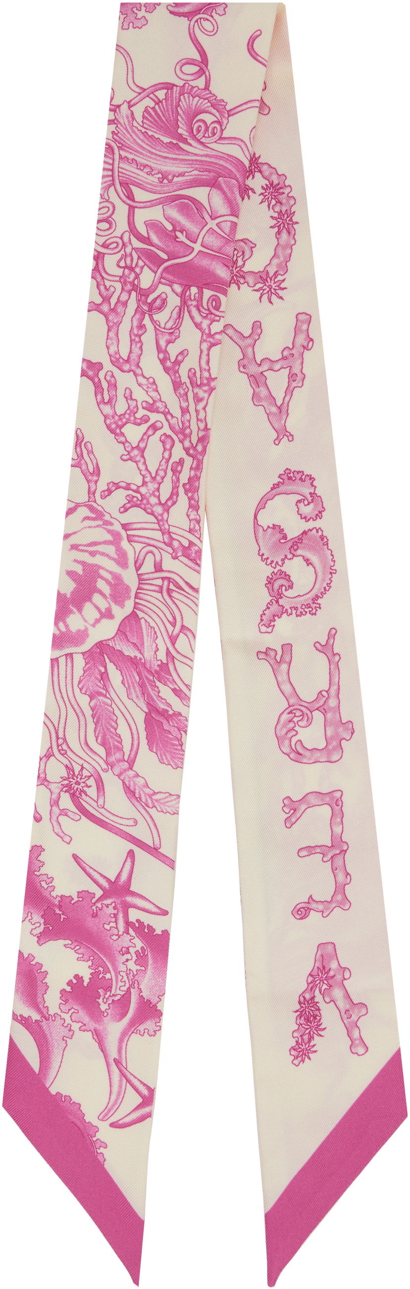 Halsduk Versace Versace Underwater Barocco Silk Scarf Rosa | IBA0005_1A15542