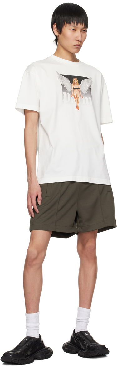 Shorts Palm Angels Palm Angels Curved Logo Shorts Grön | PMCL008S25FAB0011303, 3