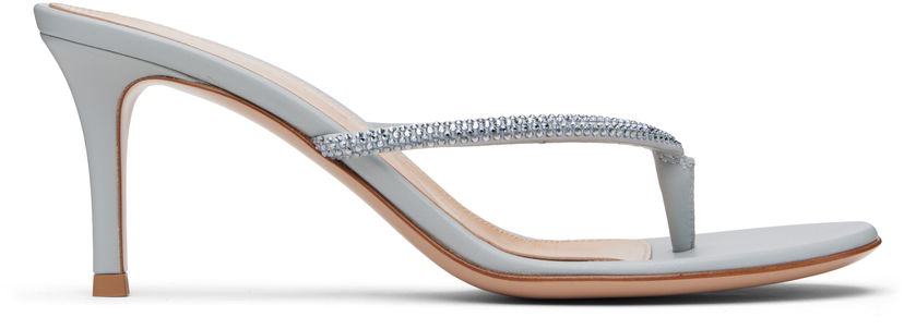 Sneakers och skor Gianvito Rossi Gianvito Rossi India Thong 70 Heeled Sandals Grå | G13270-70RIC-XCN