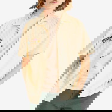 Skjorta KAVU Camp Collar Vacation Shirt with Mushrooms Embroidery Gul | 5262-2547, 2