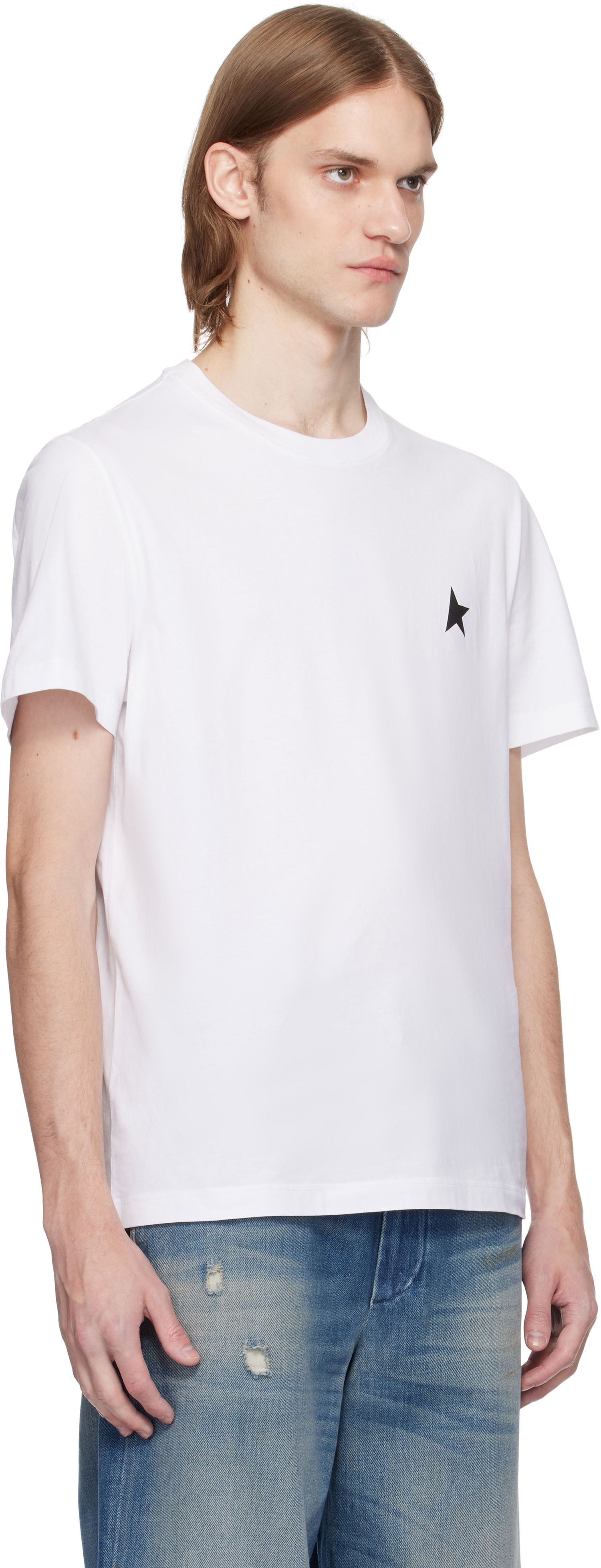 T-shirt Golden Goose Small Star Chest Logo Tee Vit | GMP01220-P000593-10364, 1