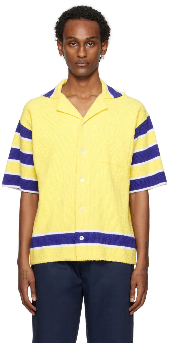 Skjorta Marni Stripe Shirt Gul | CUMG0007Q0 UFC206