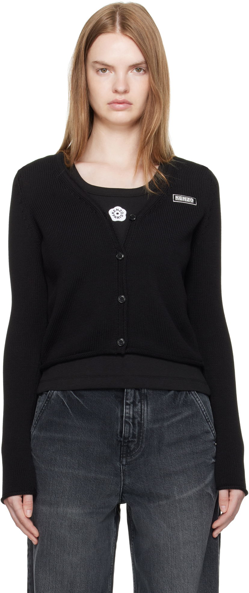 Sweater KENZO Kenzo Paris 'KENZO City' Cardigan Svart | FF62CA7113BC