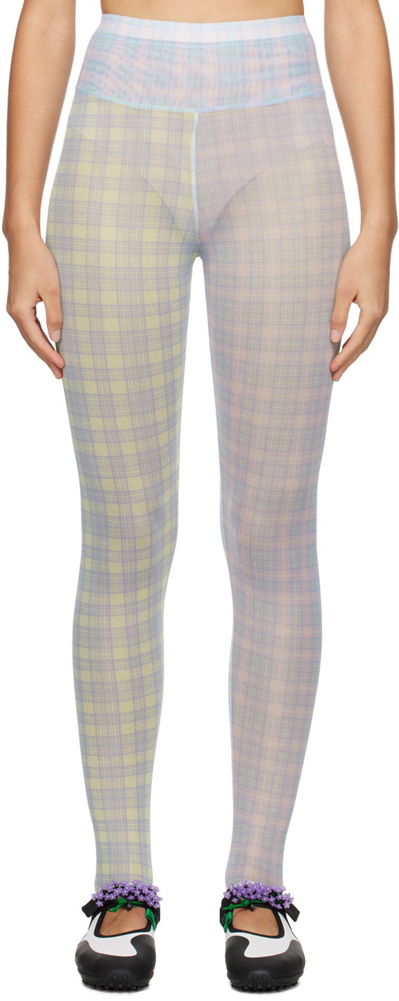 Strumpor Chopova Lowena Plaid Leggings Flerfärgad | 4094